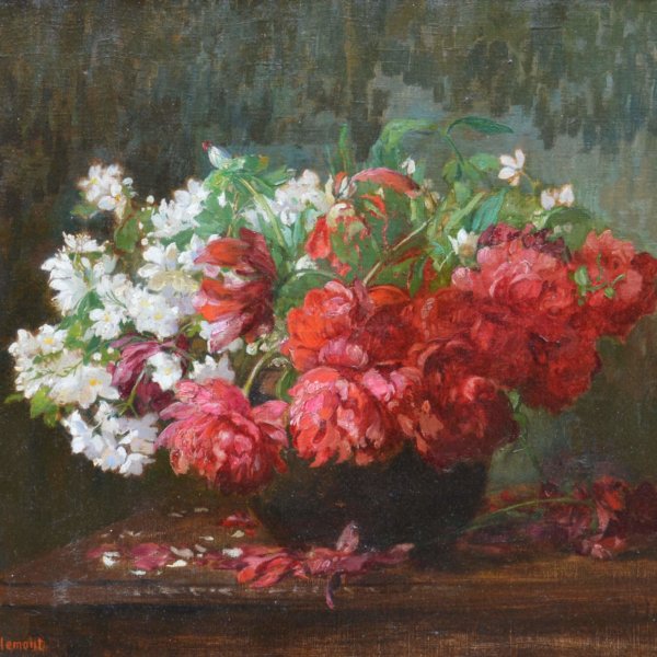 Hugo Charlemont, Gemälde, Blumenstillleben