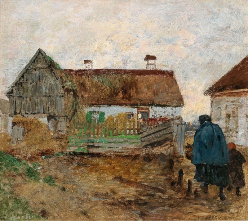 Theodor von Hörmann, Gemälde, Heimkehr nach dem Regen