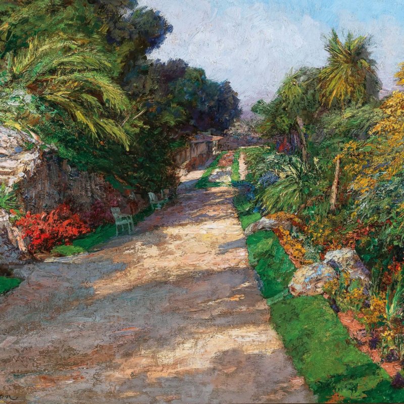 Olga Wisinger-Florian Gemälde, Gartenweg bei Monte Carlo