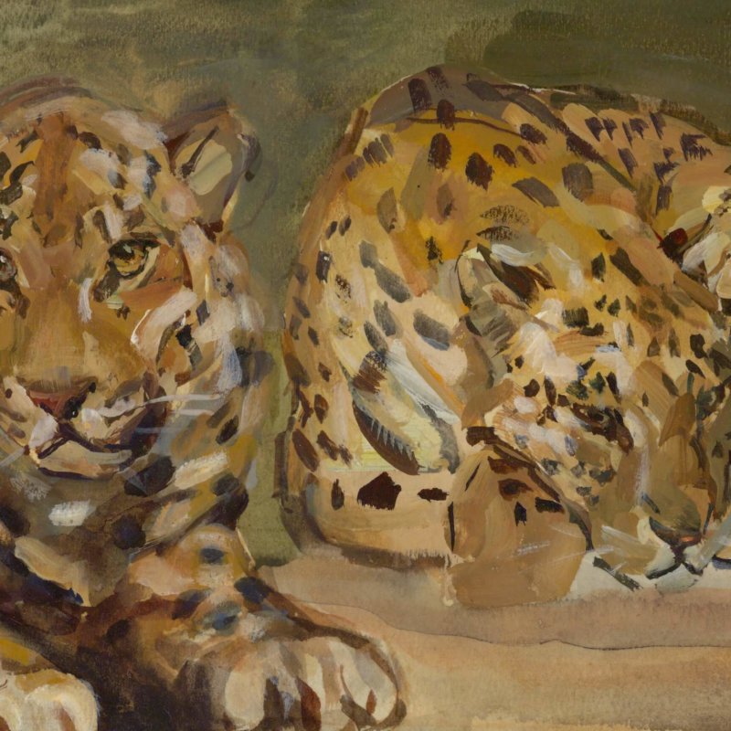 Carl Fahringer, Zwei Leoparden