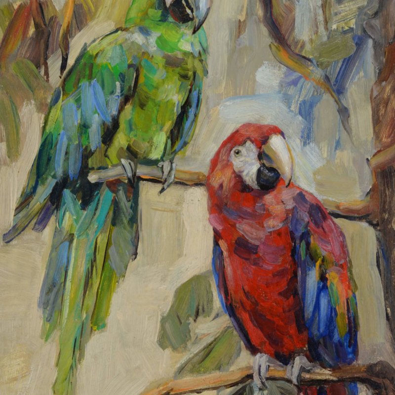 Carl Fahringer, Zwei Papageien