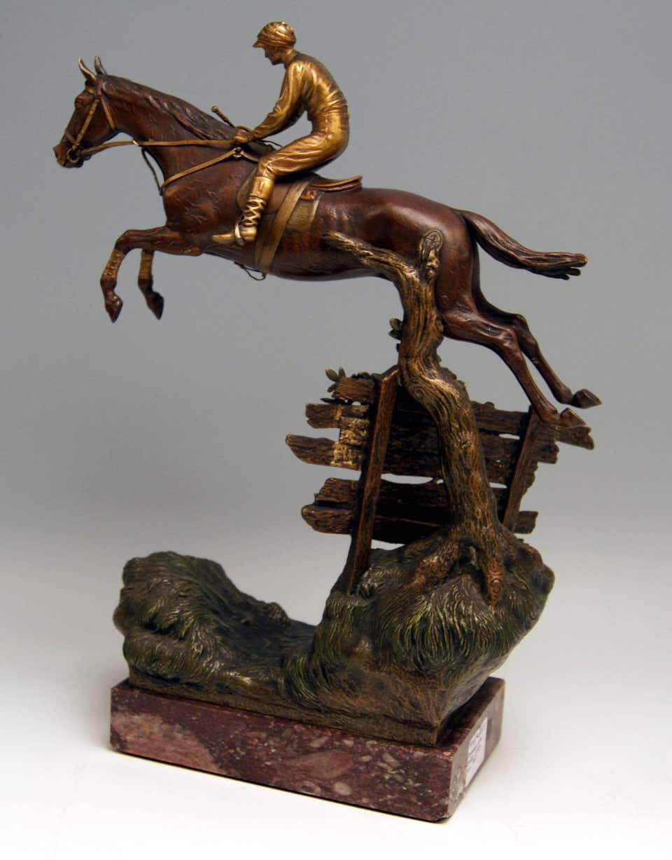 38 cm Bronzefigur Arabischer Reiter auf Pferd Araber Höhe 