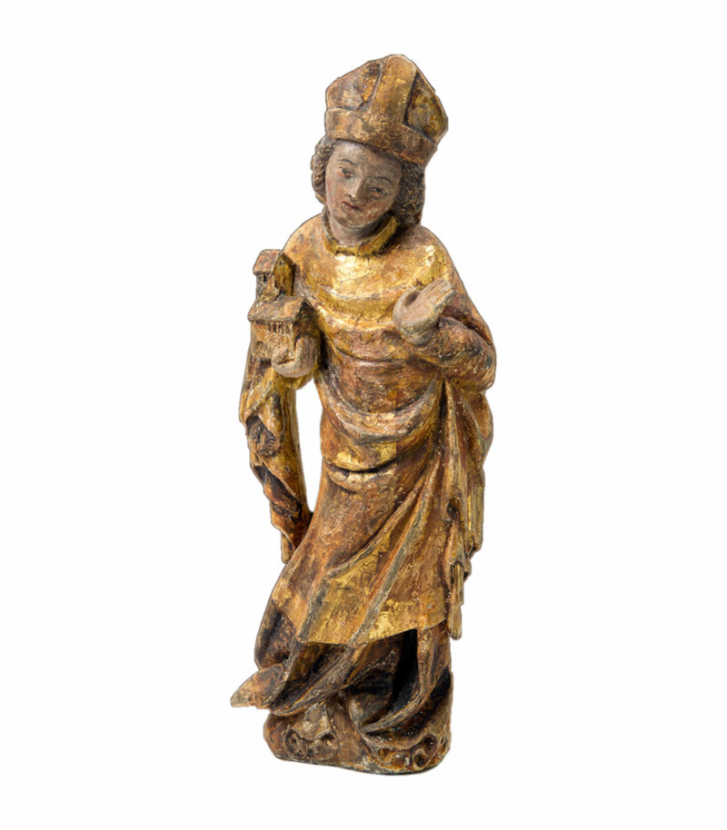 Skulptur des Heiligen Wolfgang, Salzburg um 1400