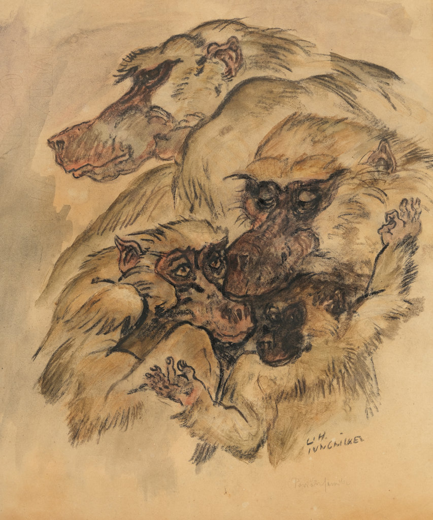 Ludwig Heinrich Jungnickel, Pavianfamilie