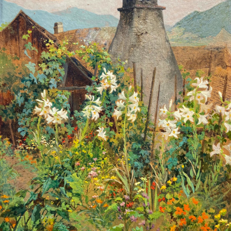 Liesl Kinzel, Blühender Garten in der Wachau
