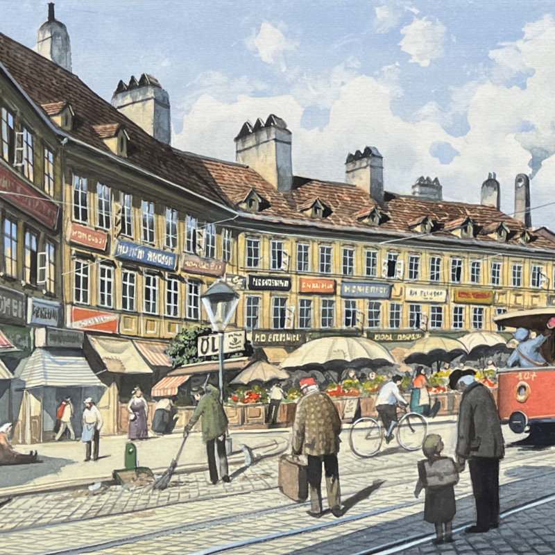 Richard Pokorny, Markt in Wien