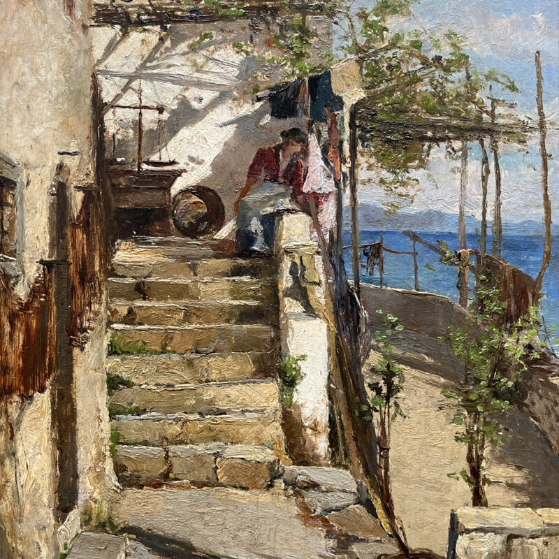 Leontine von Littrow, Terrasse in Abbazia